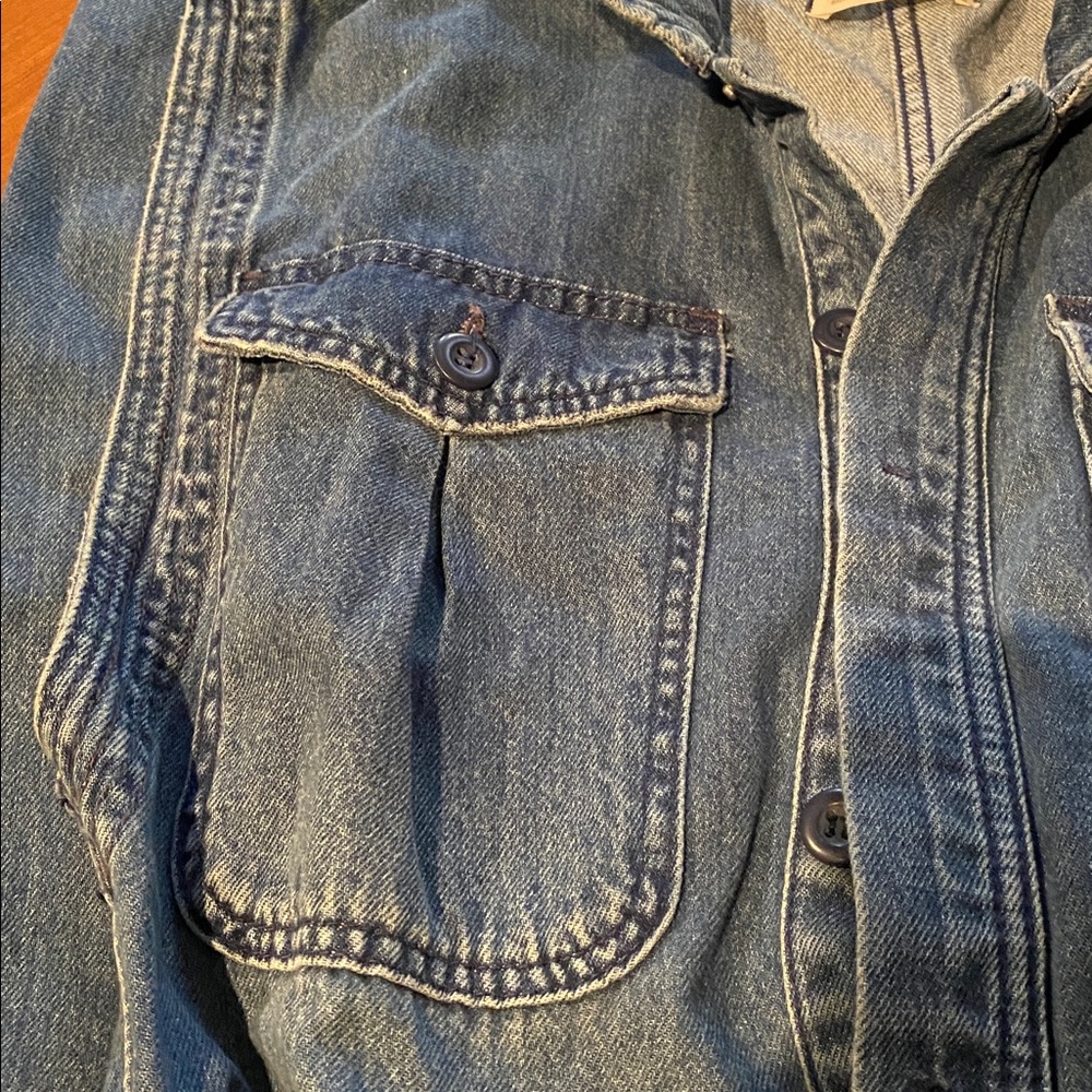 Free People - We The Free Blue Denim Overalls Jumpsuit Waist 34 (409) - Picture 2 of 14